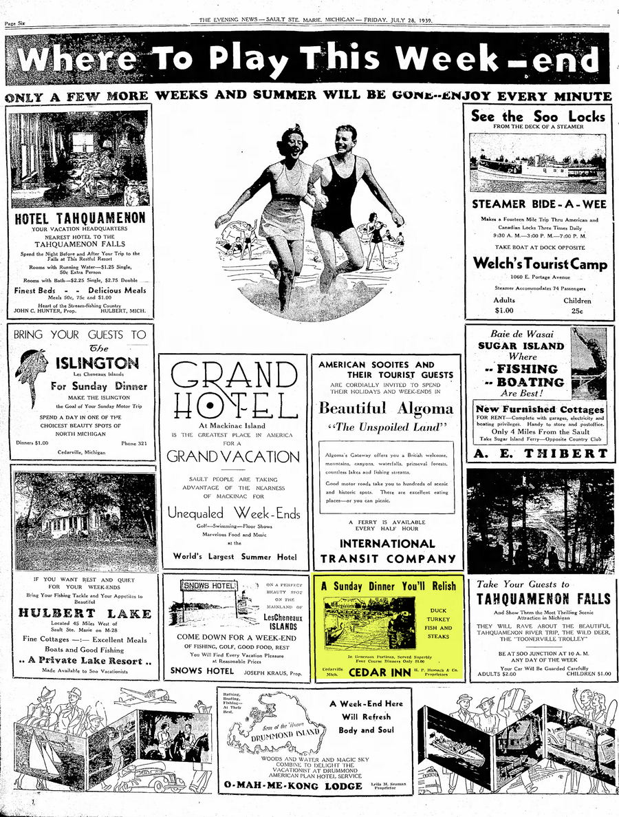 Cedar Inn - 1939 Ads (newer photo)